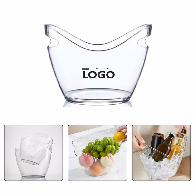 Clear Plastic Ice Bucket