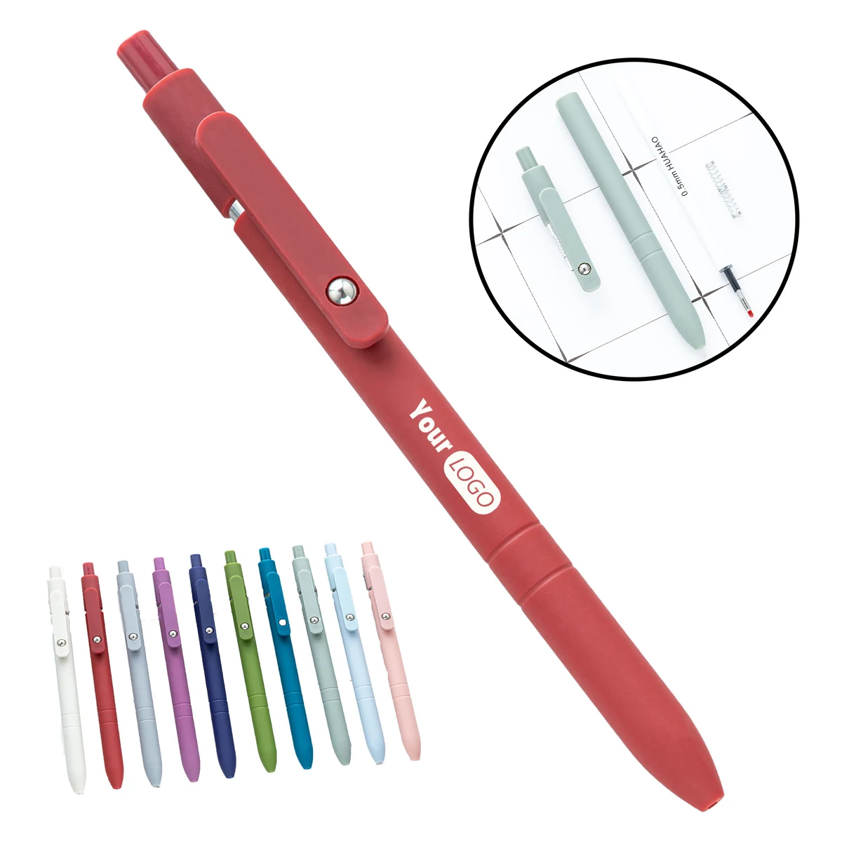 Customizable Morandi Click Pens 1