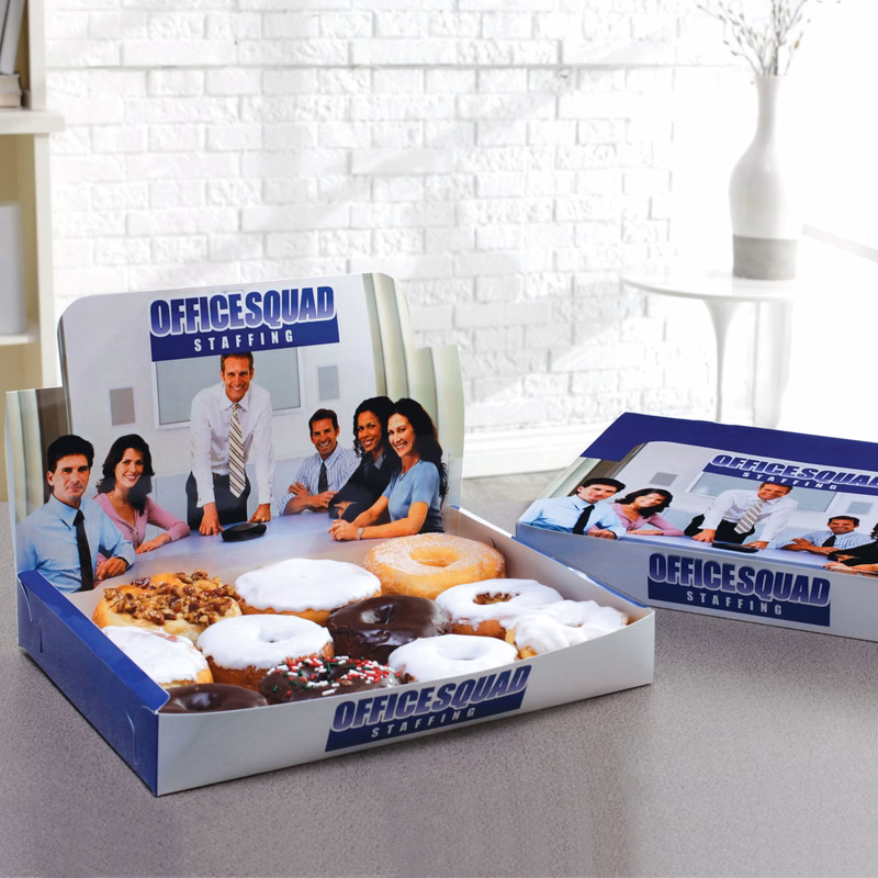 Large Donut Display Box - Full Color & Gloss Finish In Pricing