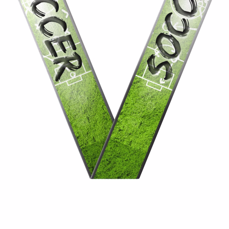 1-1/2" x 34" Sublimated Soccer Sewn Through Neckband