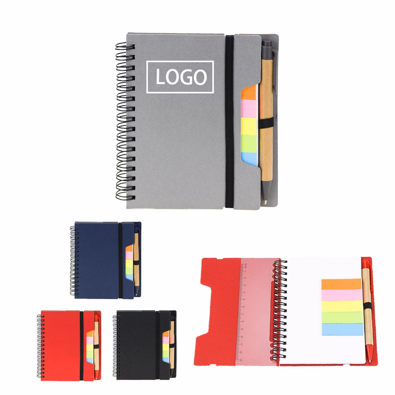 MOQ:50pcs Office Notepad With Pen Set