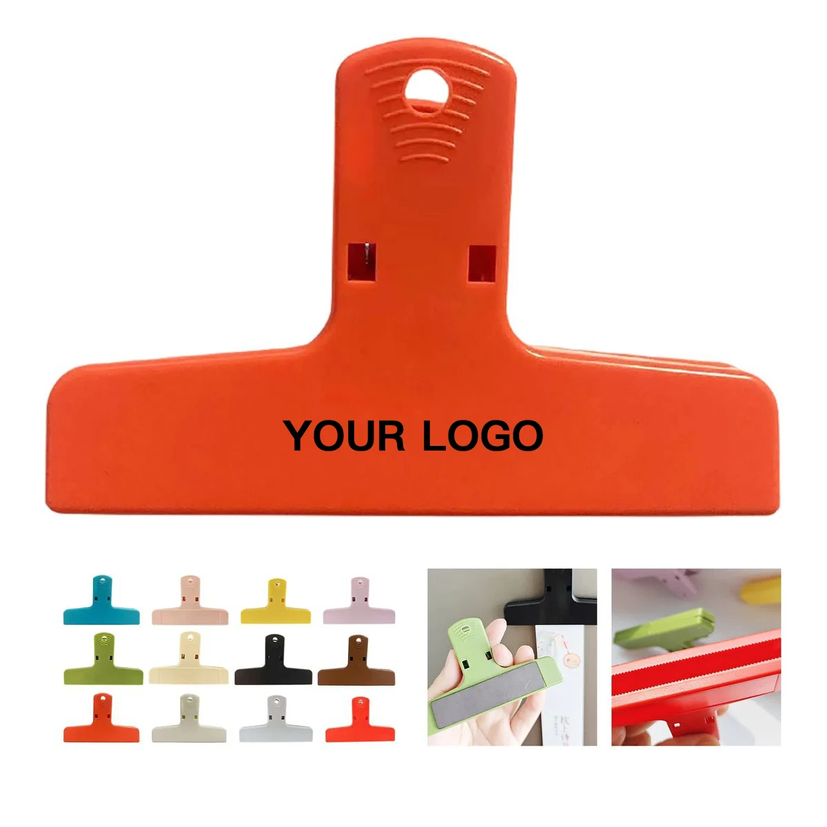 Plastic Bag Clip with Magnet Backing 1