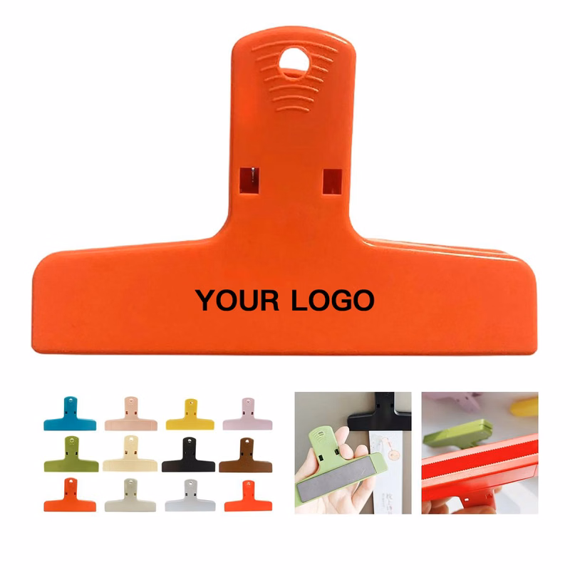 Plastic Bag Clip with Magnet Backing