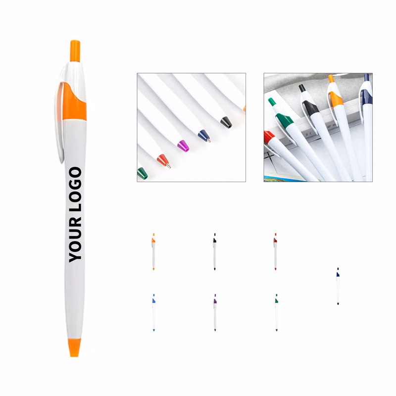 Push Action Plastic Ballpoint Pen