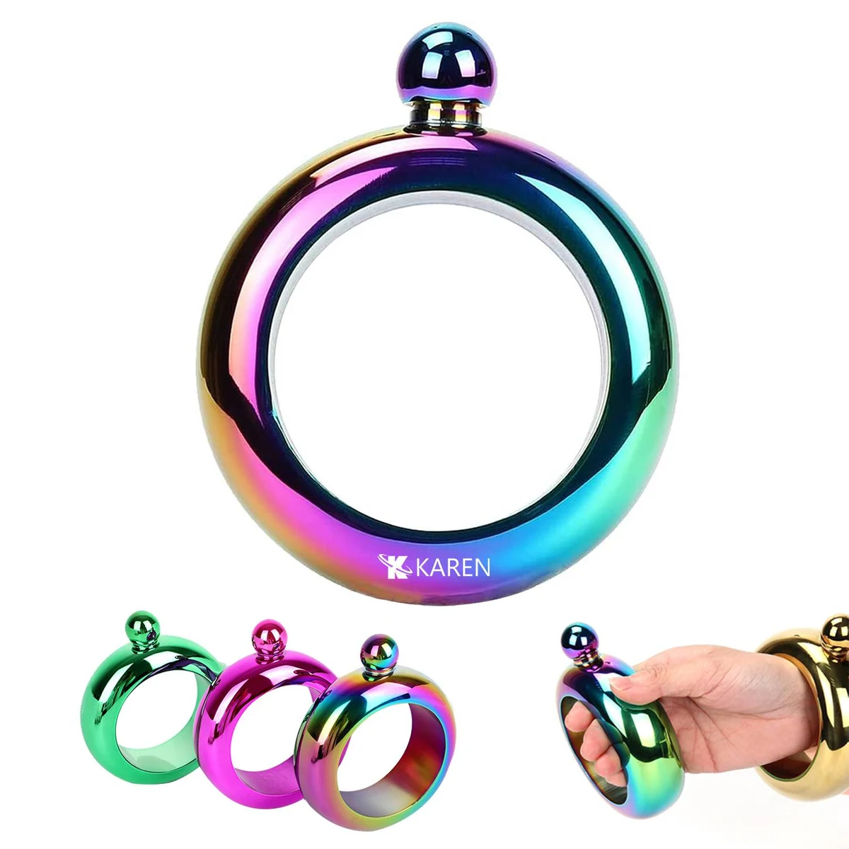 3.5Oz Bangle Shaped Drinking Flask 1