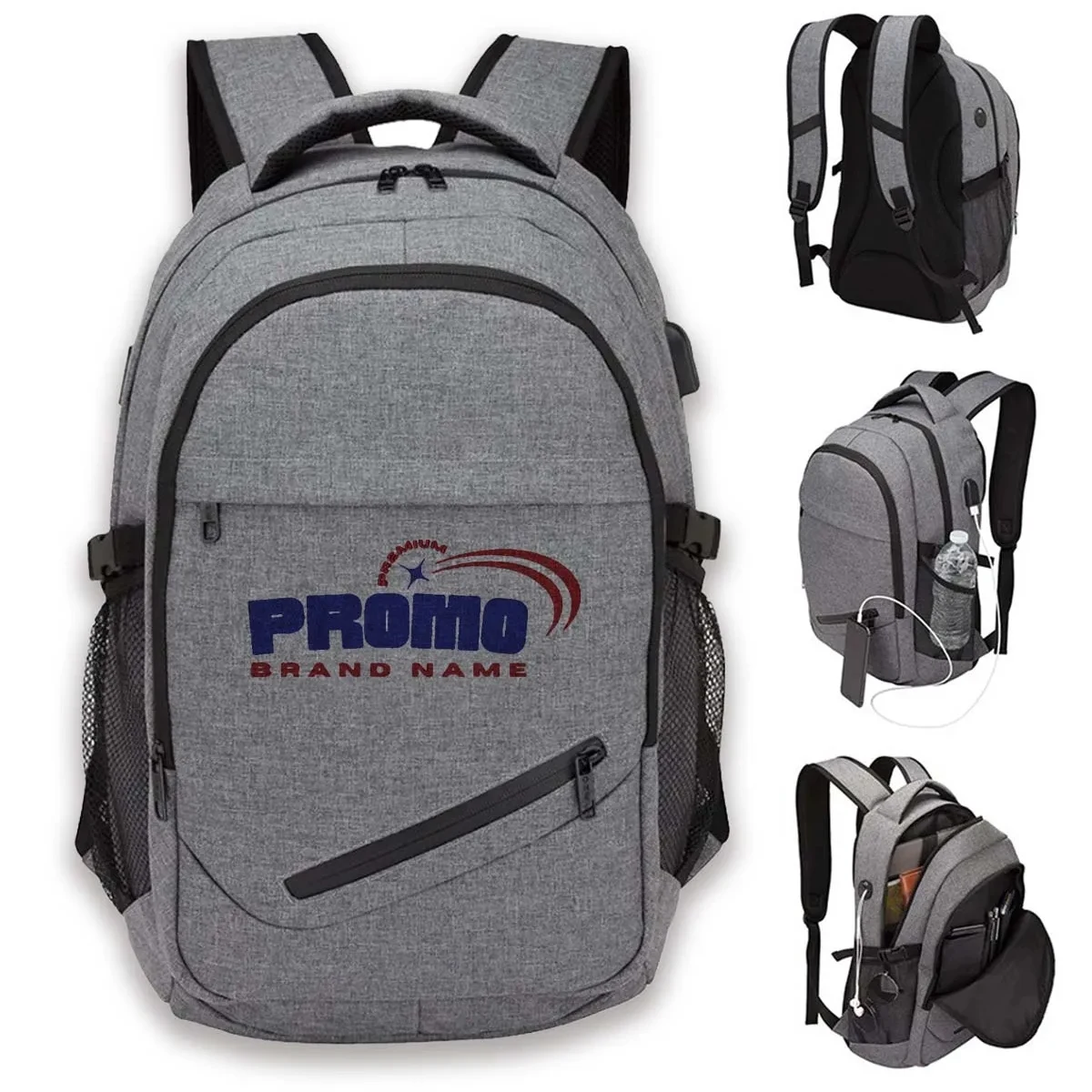 15.6 Inch Basketball Bags Laptop Backpack W/ USB Port 1