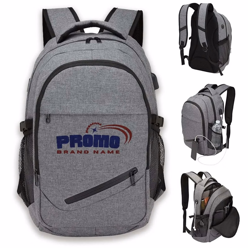 15.6 Inch Basketball Bags Laptop Backpack W/ USB Port