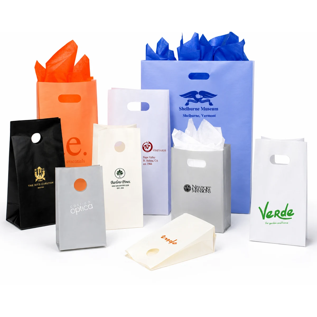 Frosted High Density Plastic Bags - Die Cut Handles 1