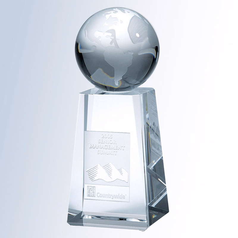 6" CRYSTAL GLOBE TOWER - SMALL