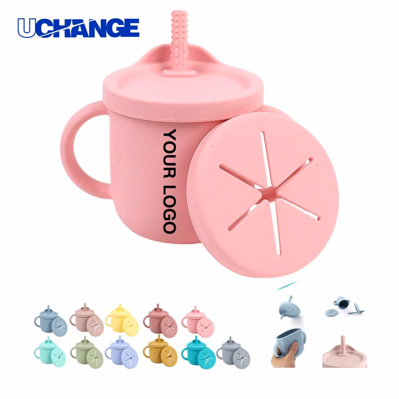 Silicone Toddler Cup with Interchangeable Lid Design