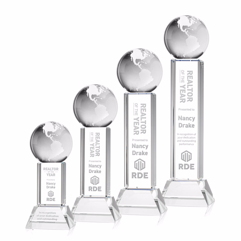 Globe Award on Stowe Base - Clear