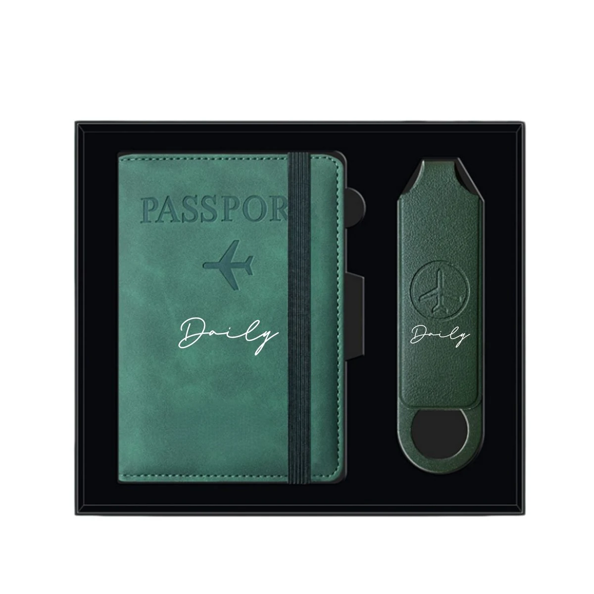 Passport Holder & Luggage Tag Travel Set, custom luggage tag with logo imprint 1
