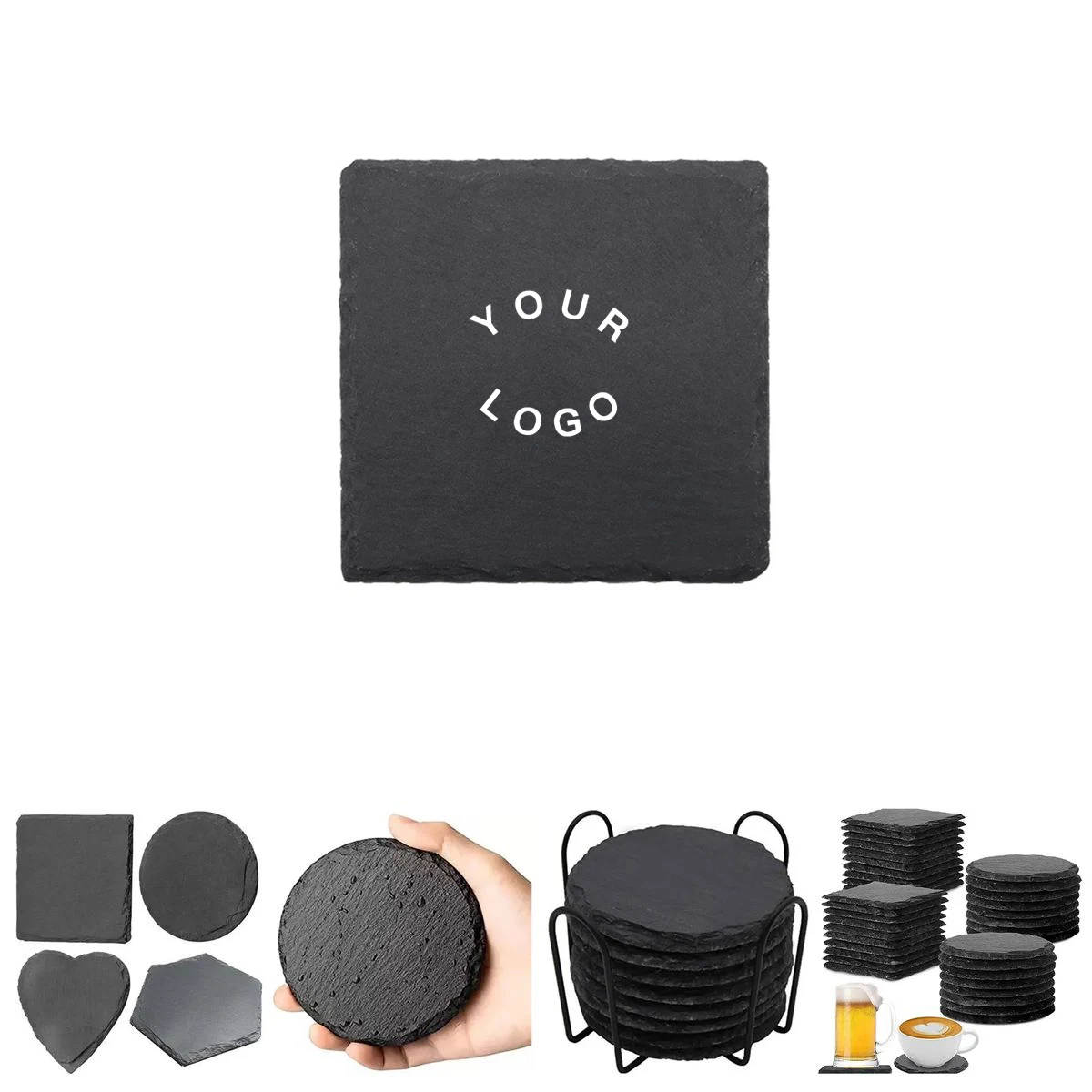 Durable Stone Slate Coaster for Table Protection 1