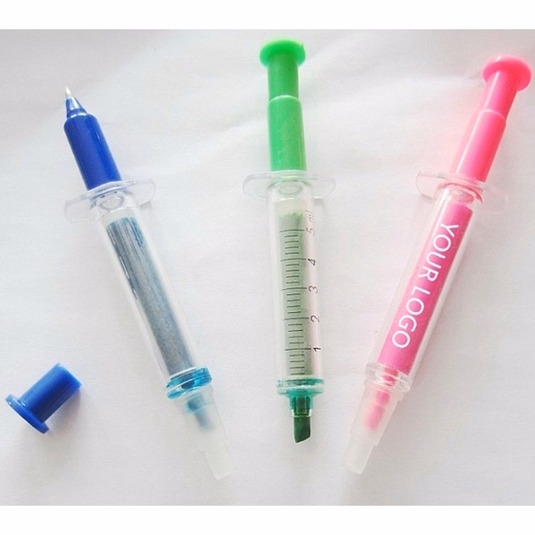 Double Sided Syringe Highlighter Pen