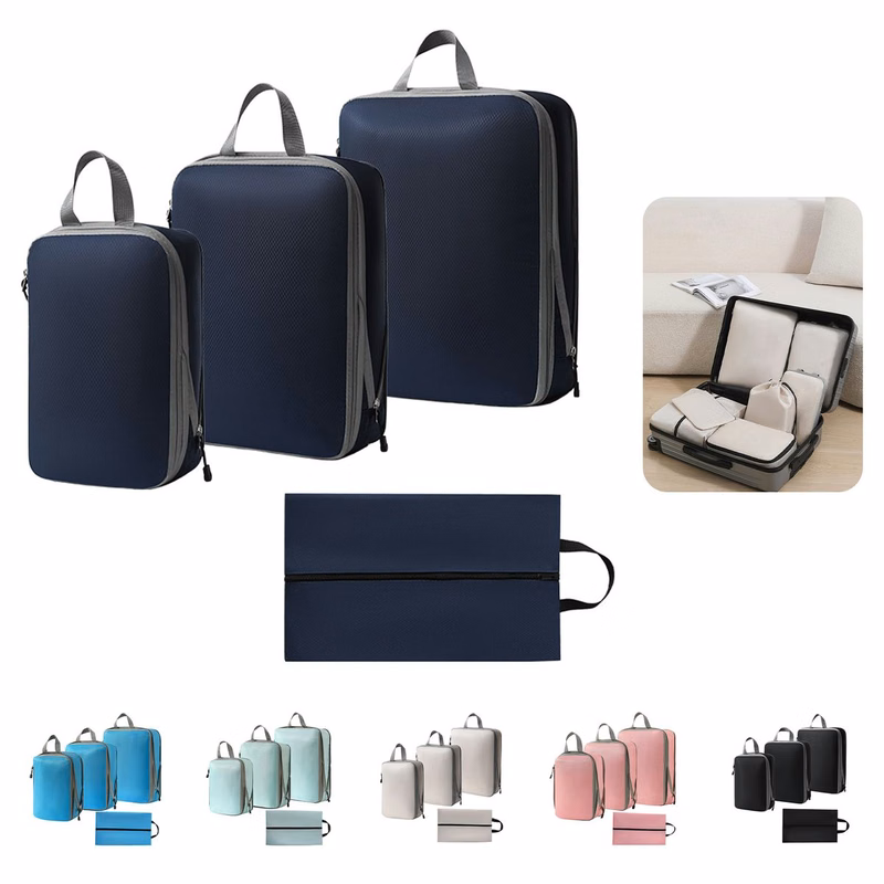 4-Piece Deluxe Compression Packing Cubes Travel