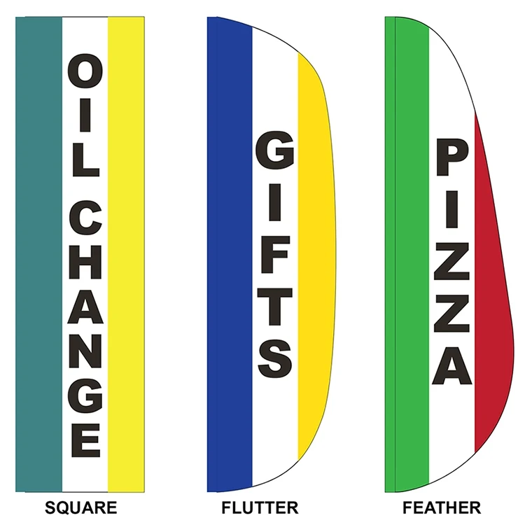3' x 12' Custom Message Feather Flag 1
