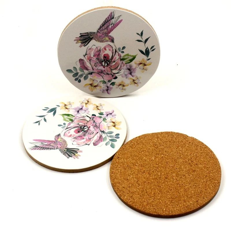 Square or Round Cork Coasters 1