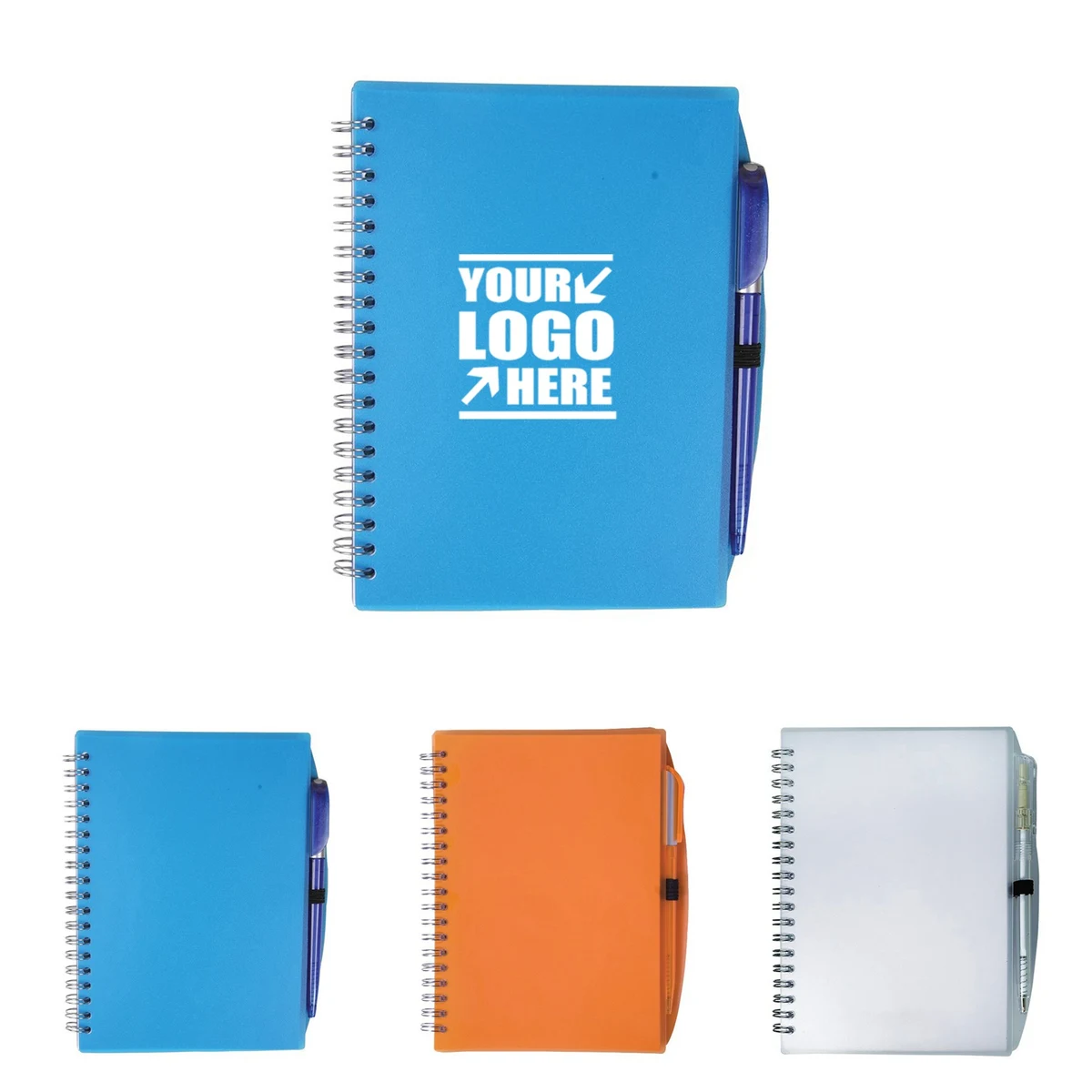 A5 PP Hardcover Spiral Notebook with Pen 1