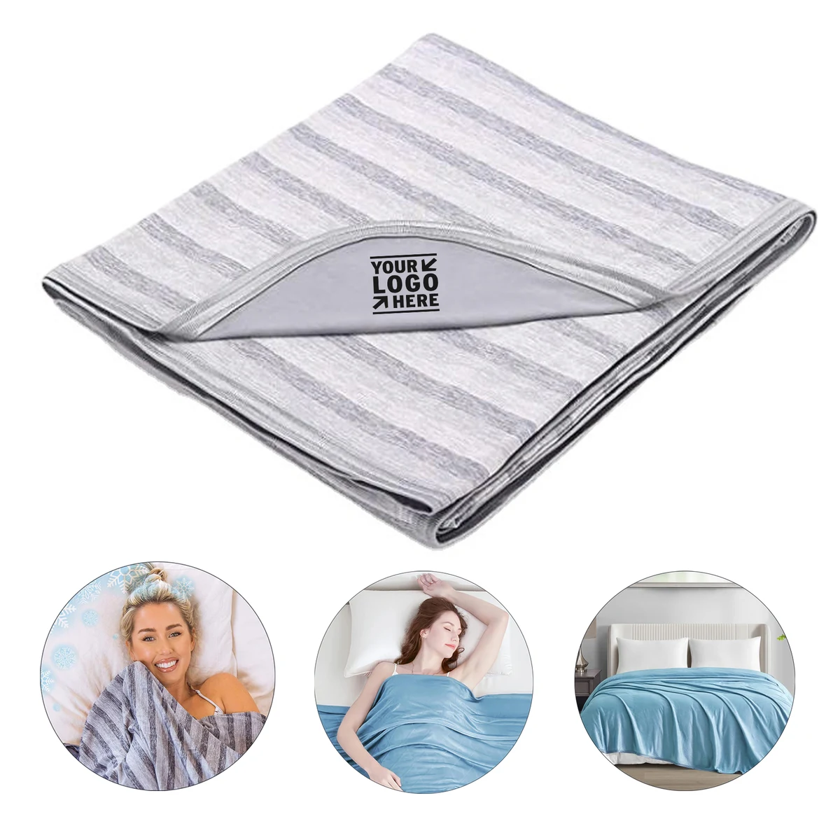 90"x90" Transfer Heat to Keep Body Cool Sweat Double Sided Cold Effect Hot SleepersCooling Blanket 1