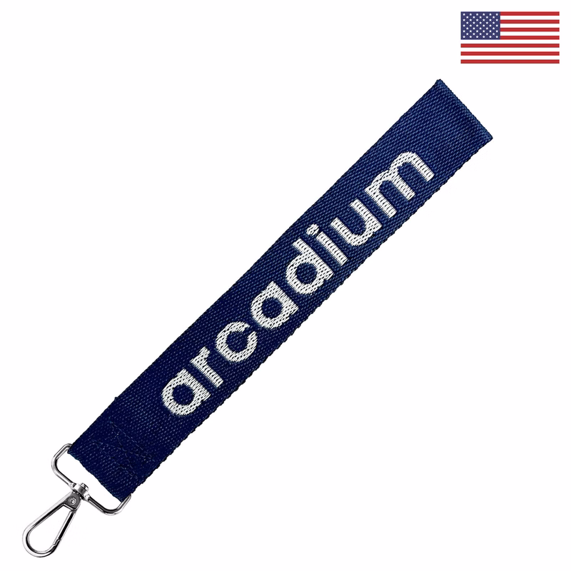 1 ½" x 10" Woven Key Strap w/ Nickel-plated Snap Hook