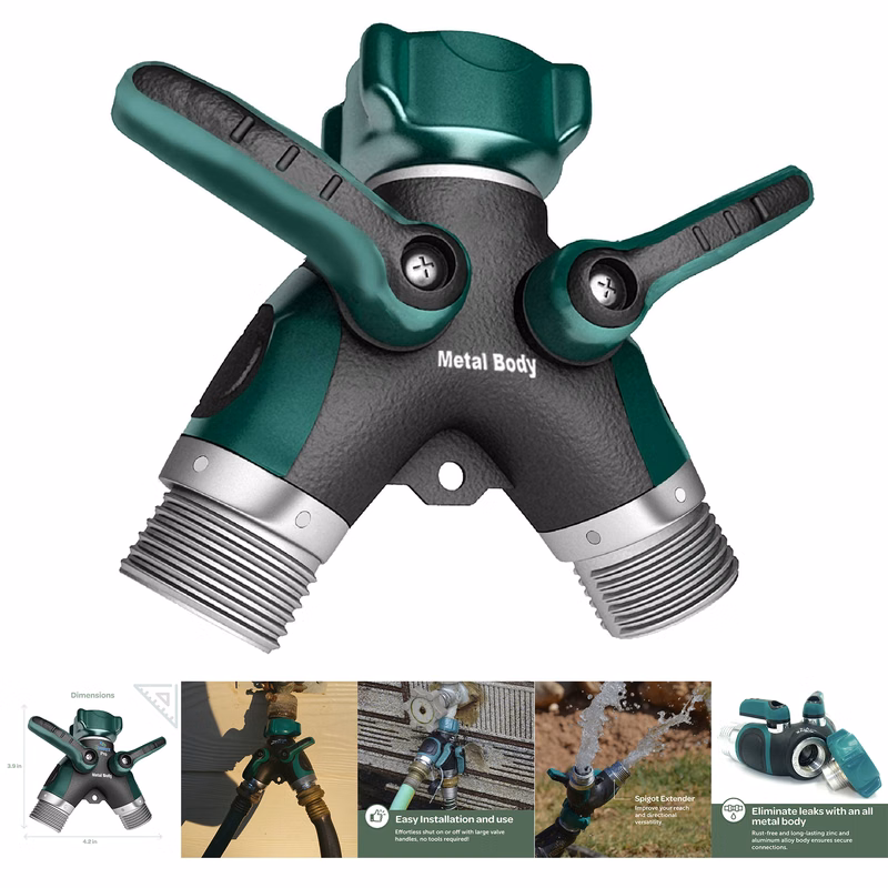 Hose Splitter, 2 Way Heavy Duty, Garden Faucet