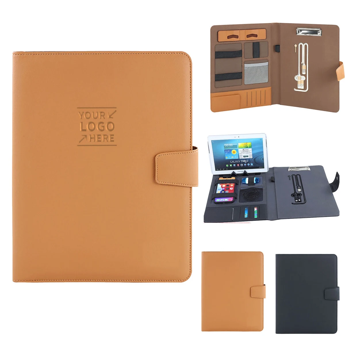 Luxury A4 Multifunctional Clipboard Folder W/ Power Bank 1