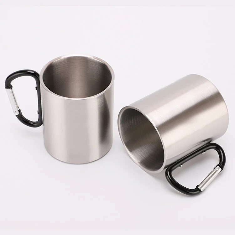220ml Stainless Steel Mug with Handle 1