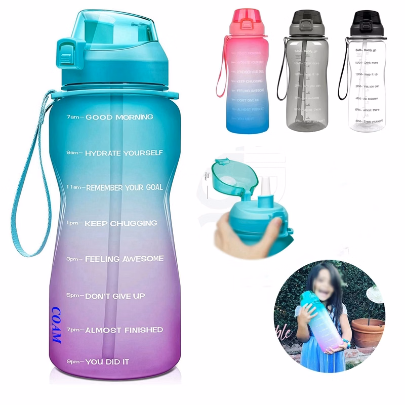 64Oz Water Bottle With Time Marker
