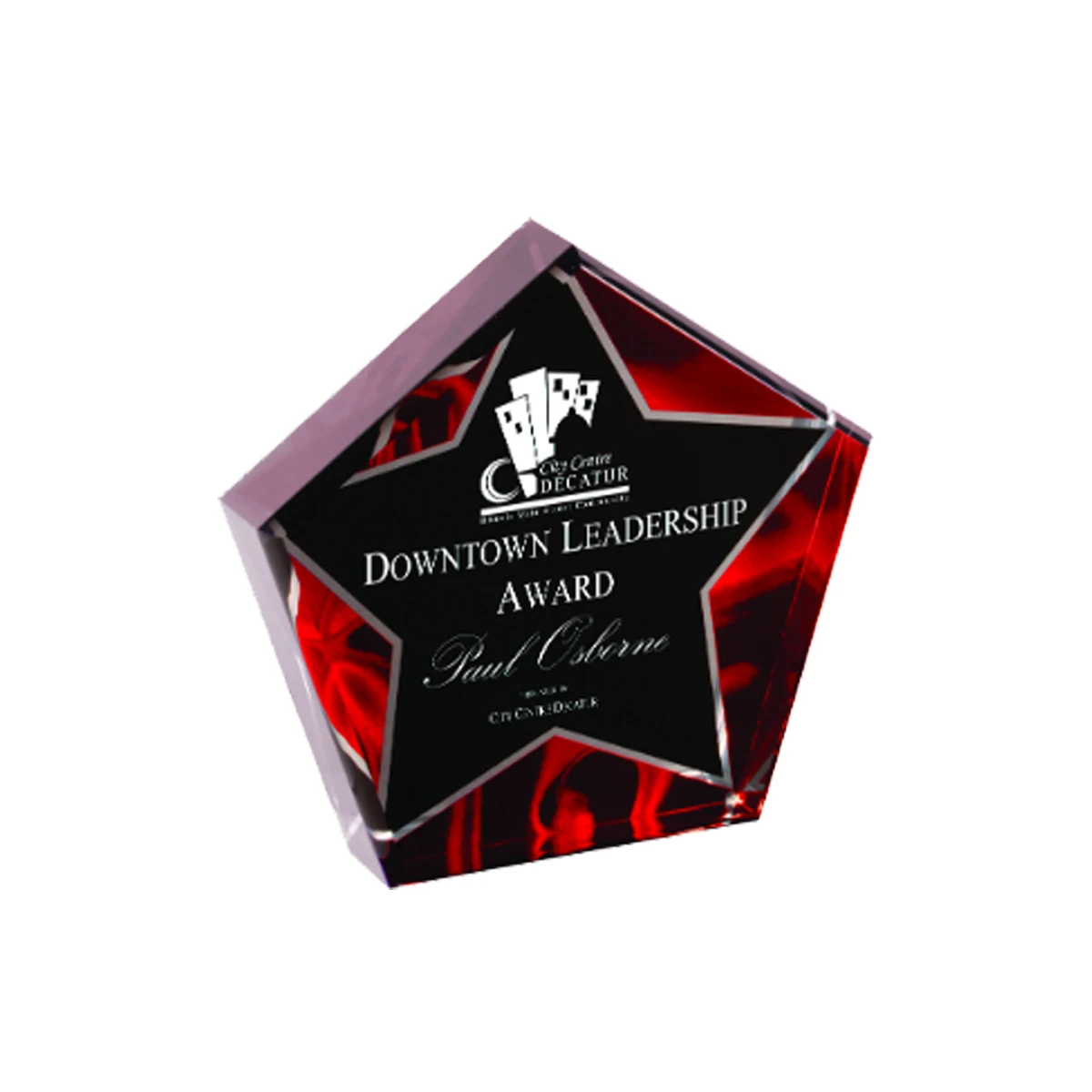 5" Star Red Velvet Acrylic 1