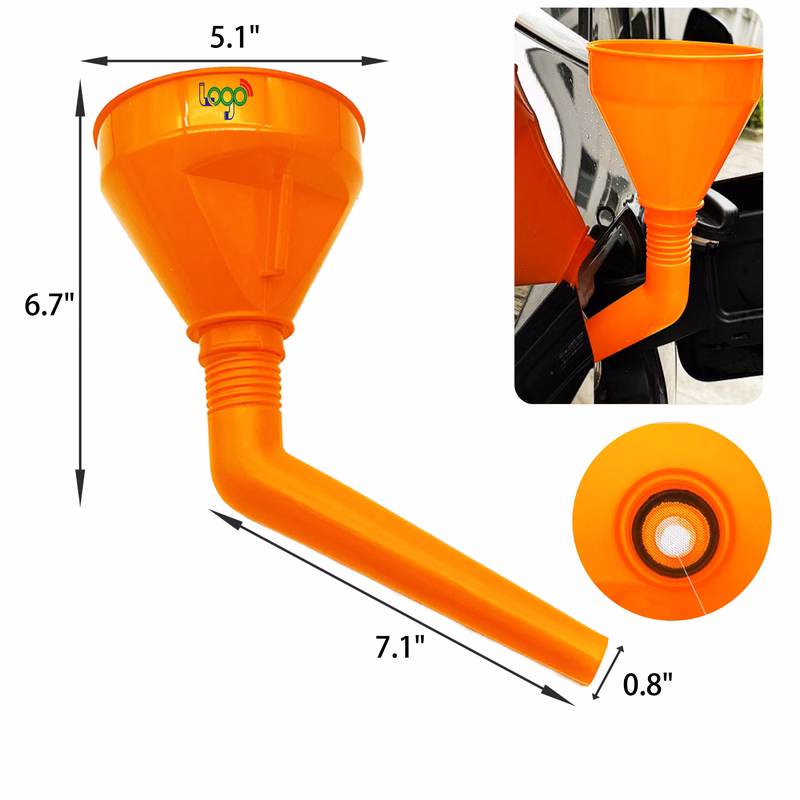 MOQ 50 PCS Safe Portable Auto Fuel Funnel