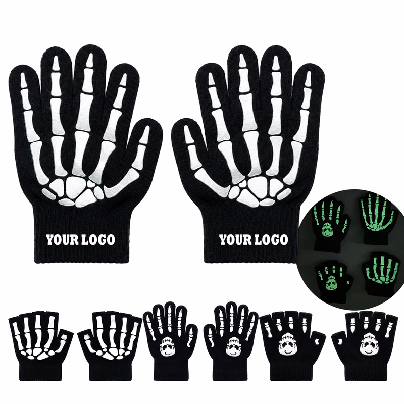 Children Glow Skeleton Halloween Gloves
