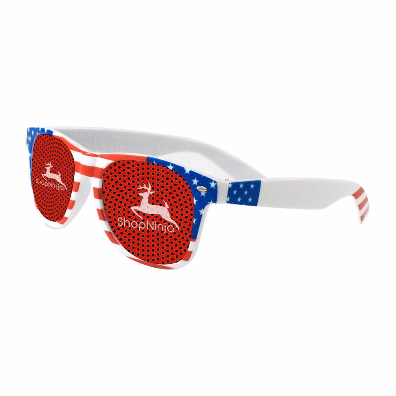 Full Color USA Patriotic Miami Sunglasses
