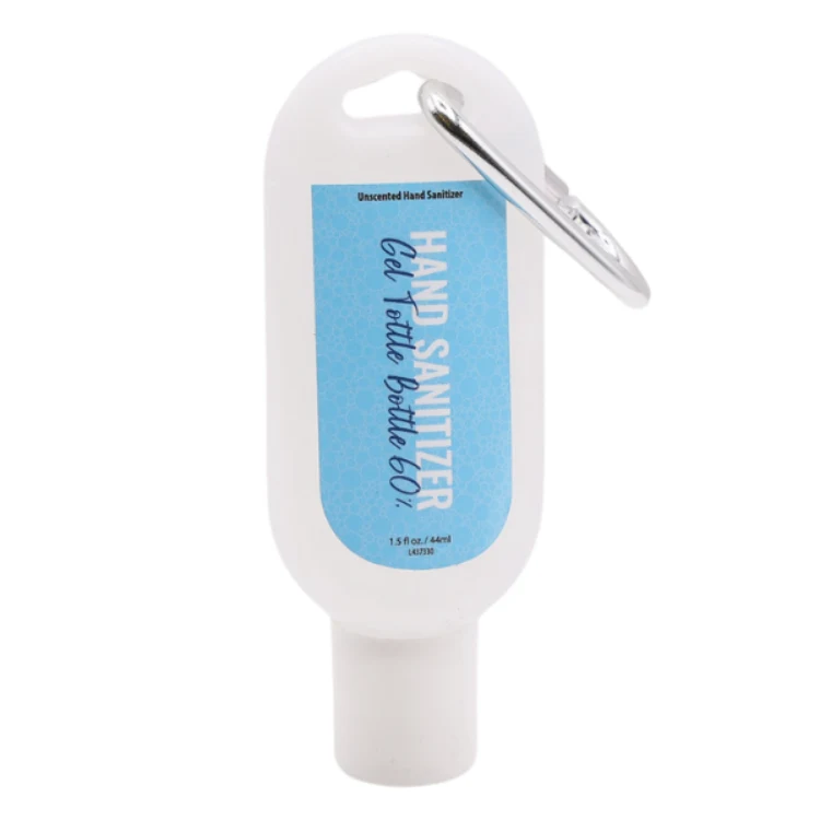 60% Hand Sanitizer Gel Tottle 1.5 fl oz with Carabiner 1