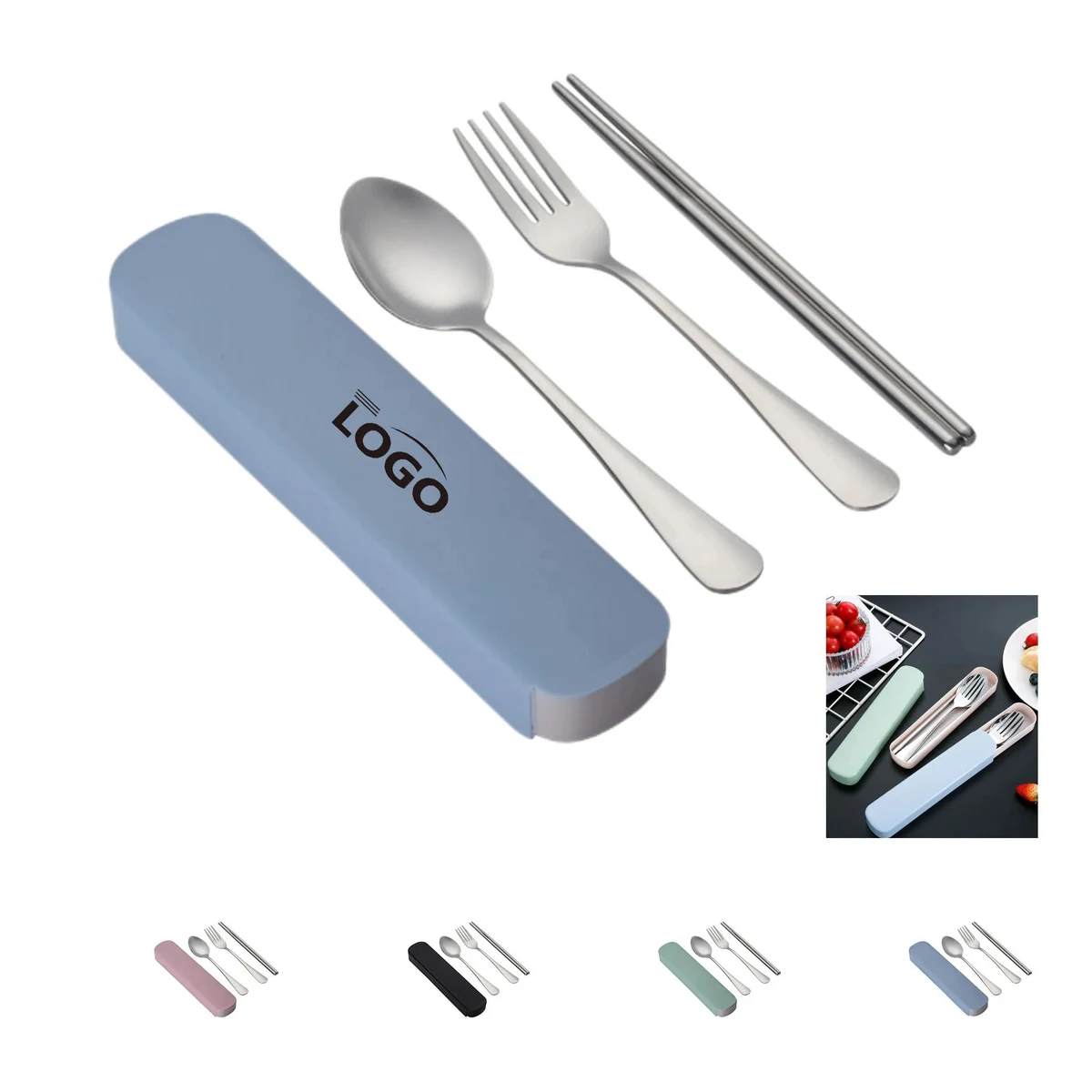 Portable Stainless Steel Cutlery Utensil Kit 1