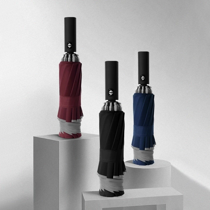 Auto Inverted Umbrella With Reflector 1