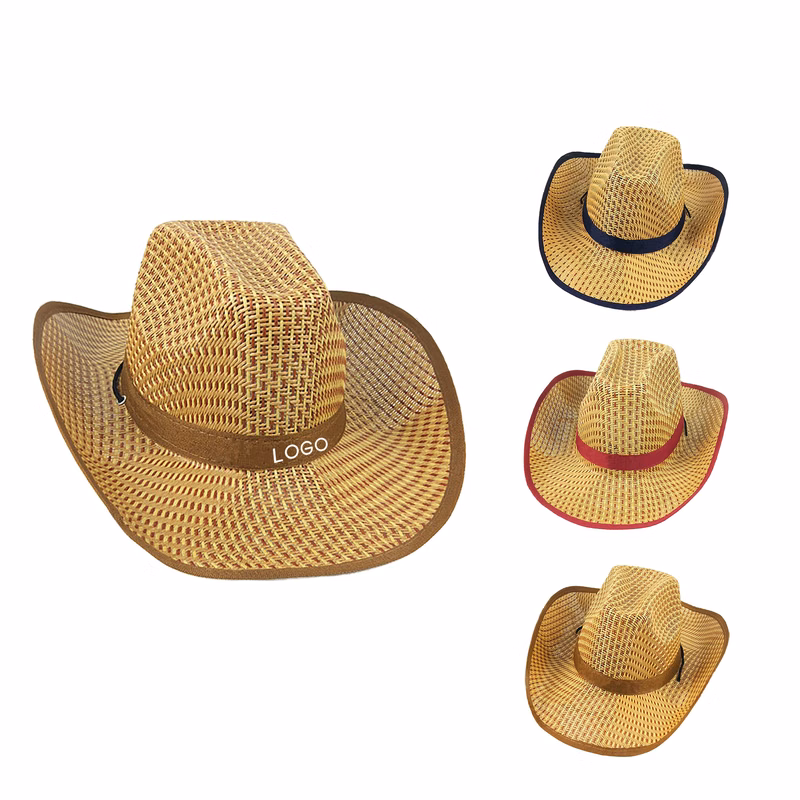 Straw Round Up Cowboy Hat