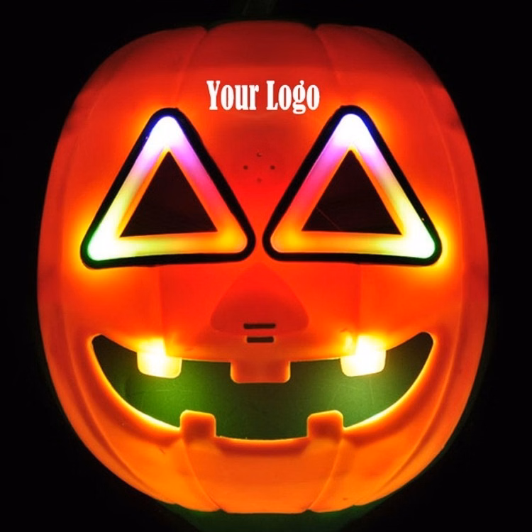 Halloween Pumpkin Mask With Flashlight