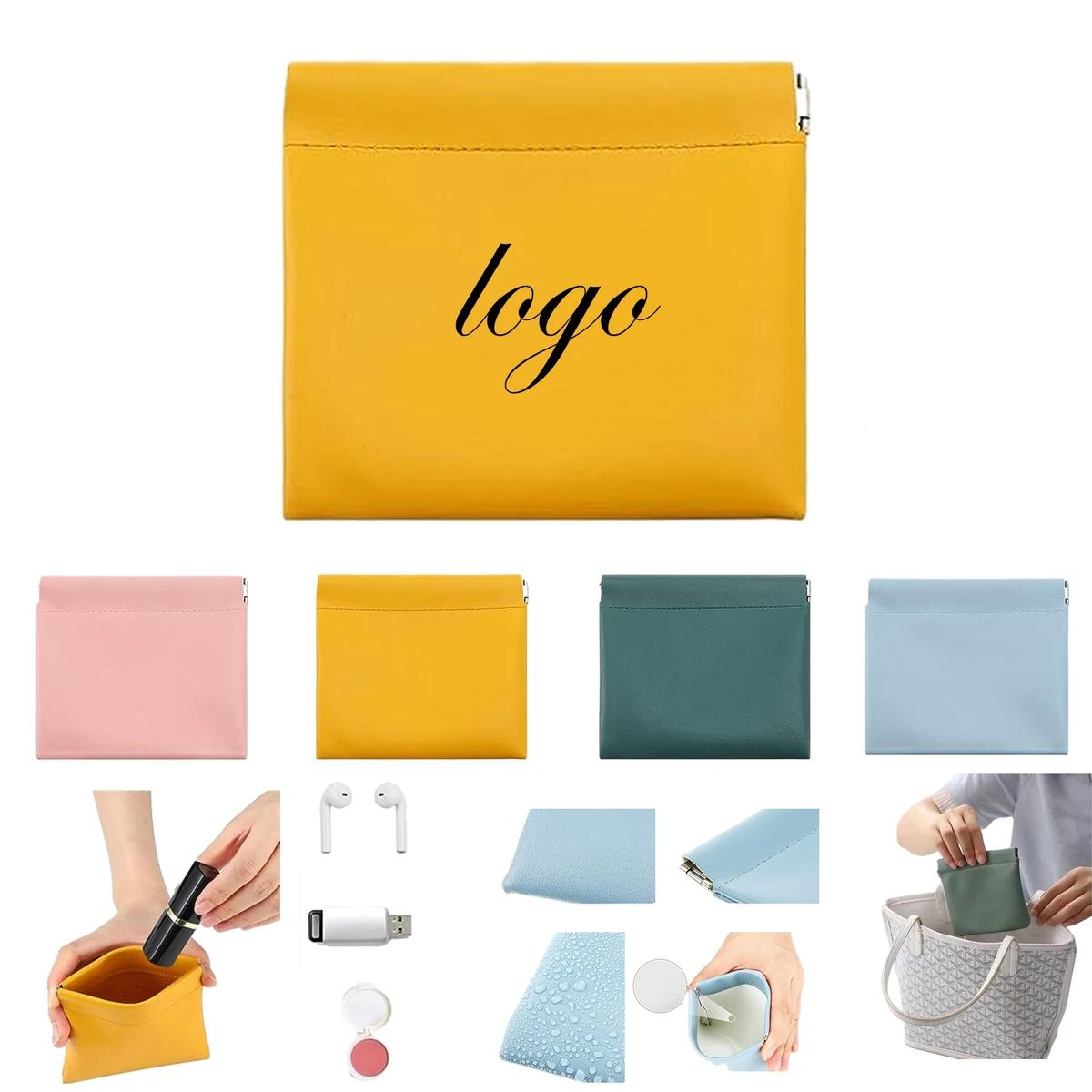 Portable Organizer PU Leather No Zipper Travel 1