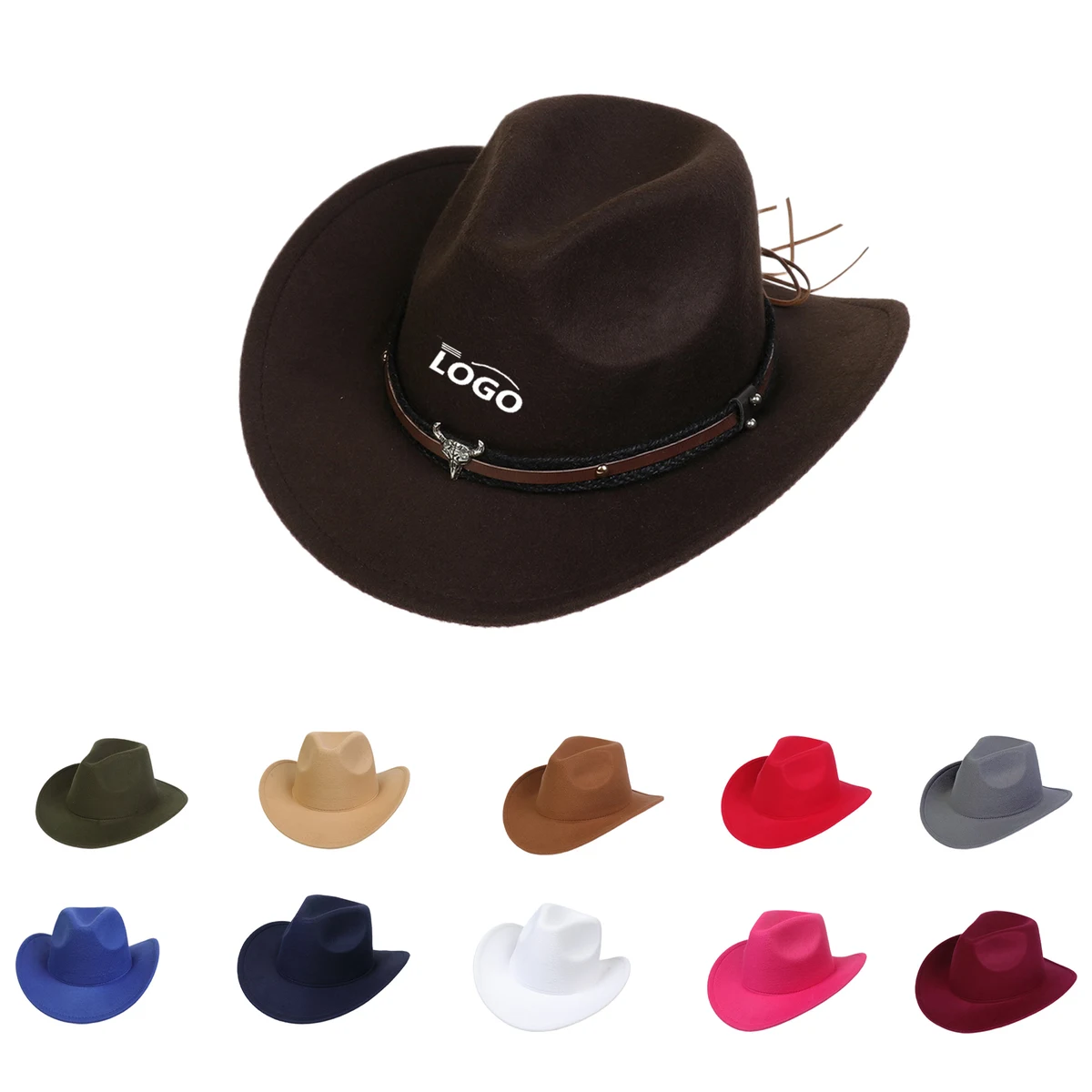 Retro Wool Felt Western Cowboy Jazz Hat 1