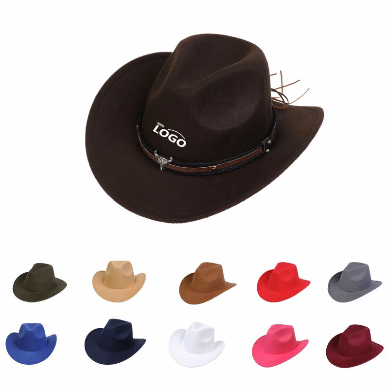 Retro Wool Felt Western Cowboy Jazz Hat