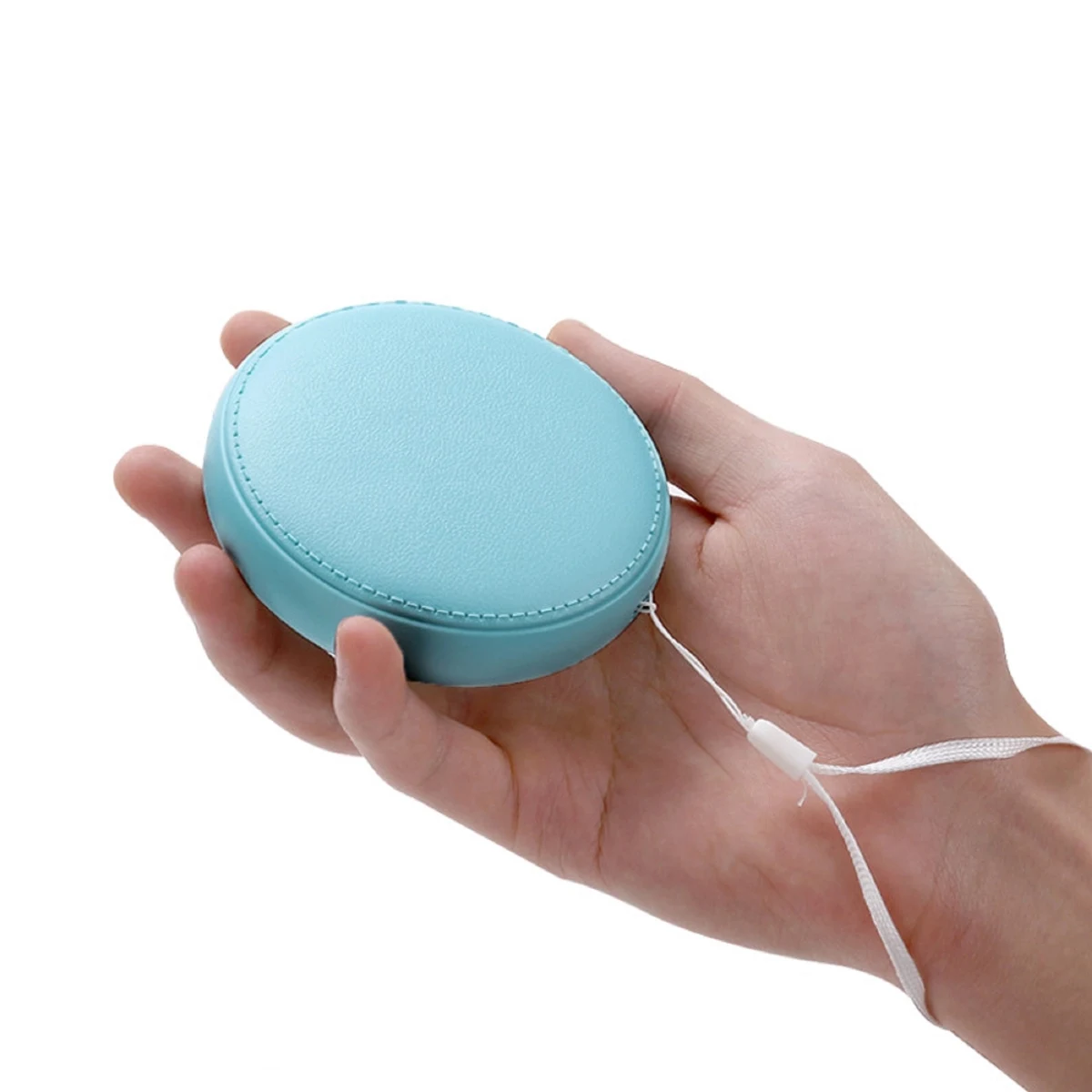 6000 mA Round Leather Grain Power Bank 1