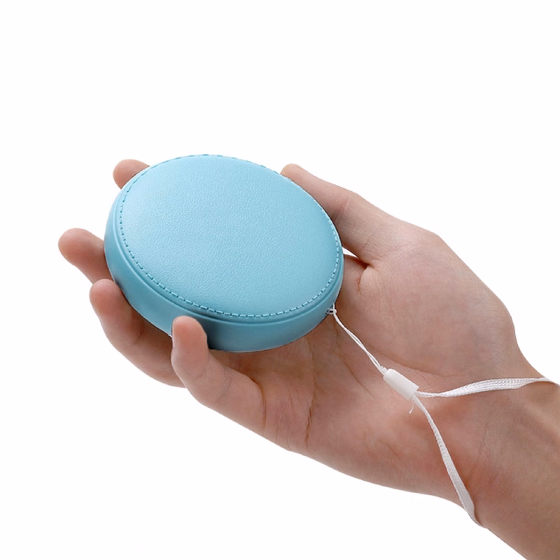 6000 mA Round Leather Grain Power Bank