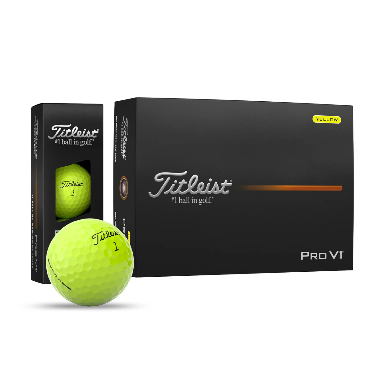 Titleist Pro V1 Yellow Golf Balls 1