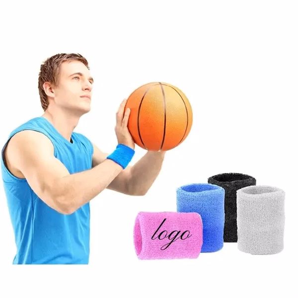 Custom Adjustable 3.15 inch Sports Wristband — Athletic Performance Sweat Band
