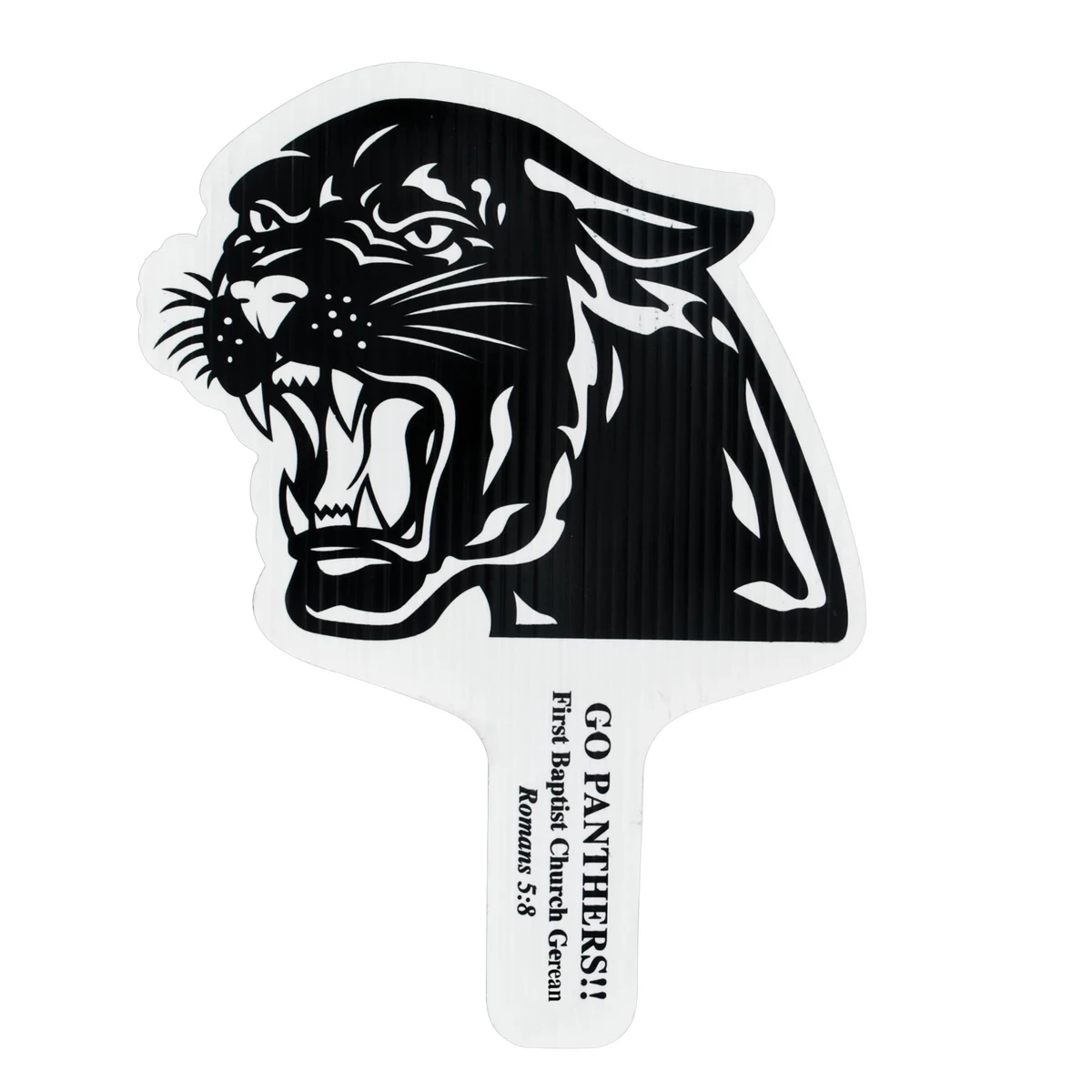 Panther Mascot Hand Fan, Screen Printed 1