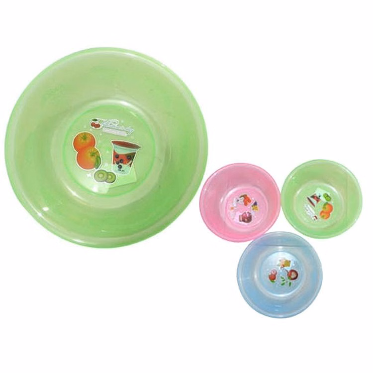 Round Plastic Bowls - Assorted Colors 14"