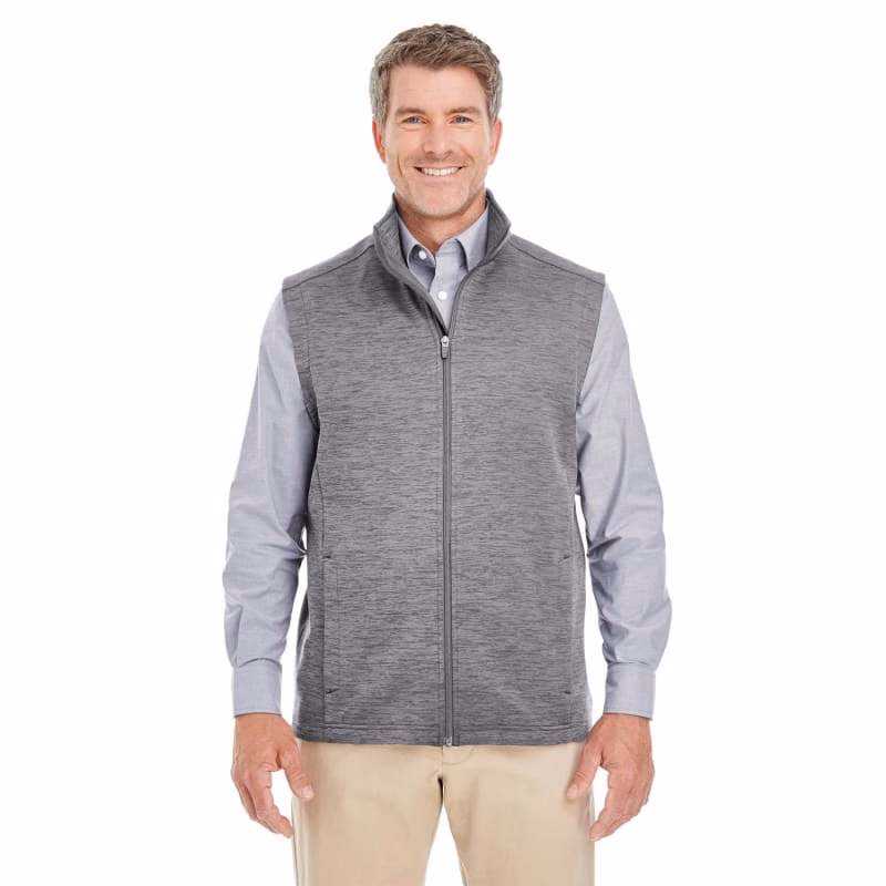 Devon & Jones Men's Newbury Mélange Fleece Vest