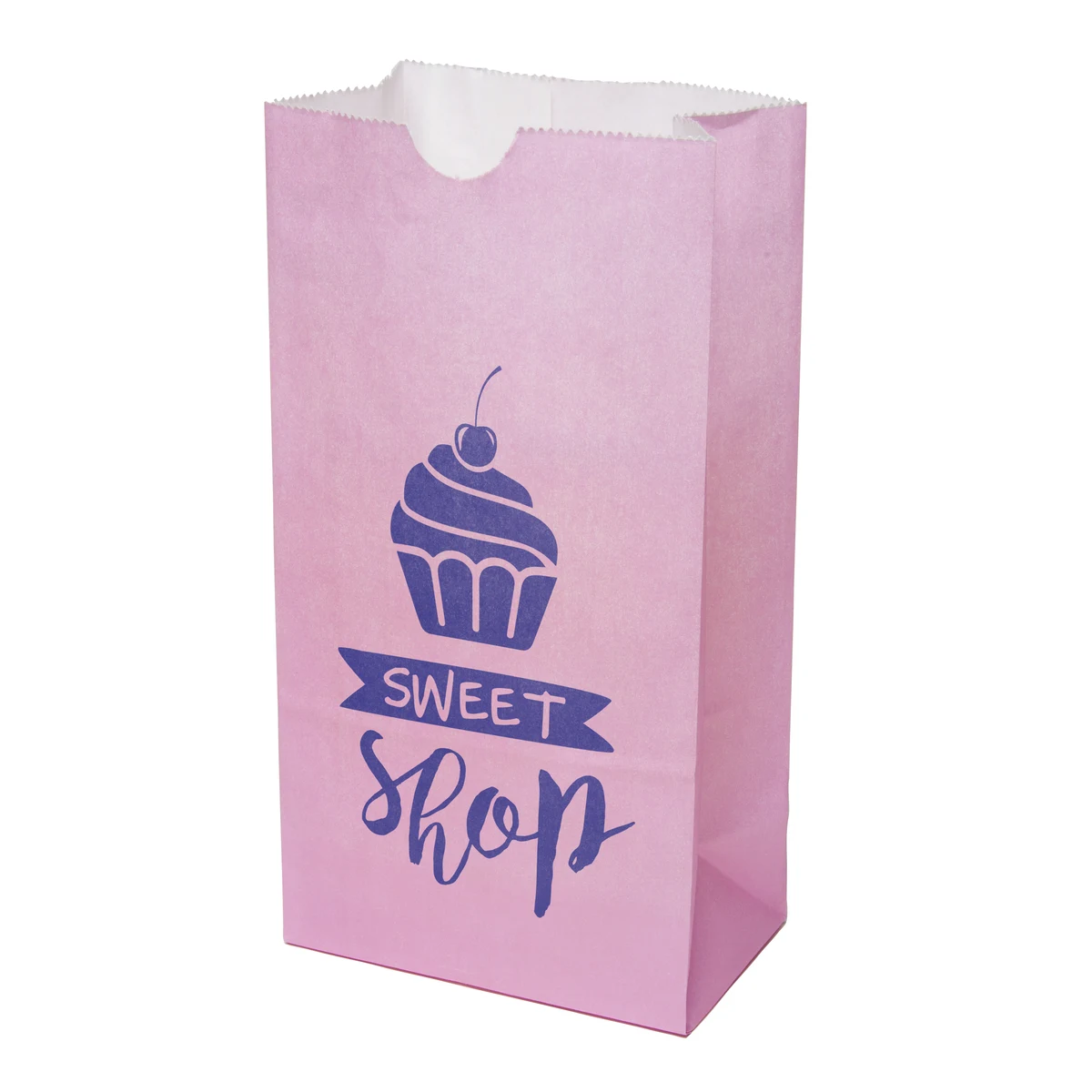 One-color Colored Paper Bag Pink (5" x 9.75" x 3.125") 1
