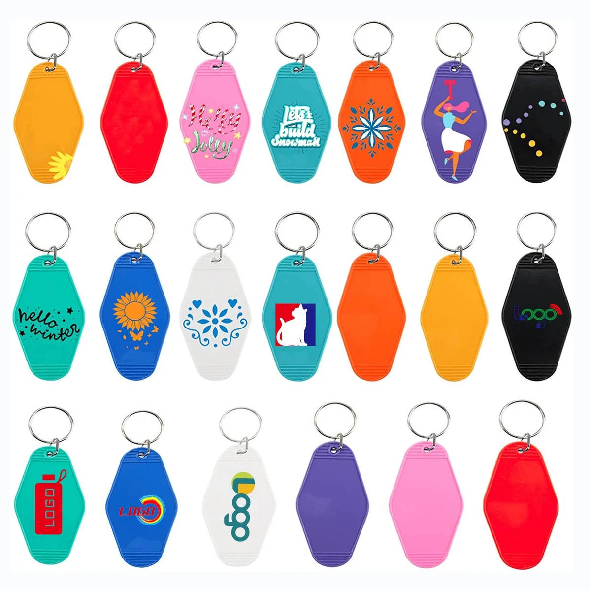 MOQ 100PCS Motel Hotel Sublimation Keychains 1