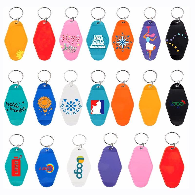 MOQ 100PCS Motel Hotel Sublimation Keychains